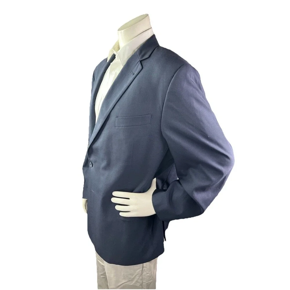 Joseph Abboud Marzotto Super 120’s Sport Coat Mens 50R Navy Italian Wool Blazer